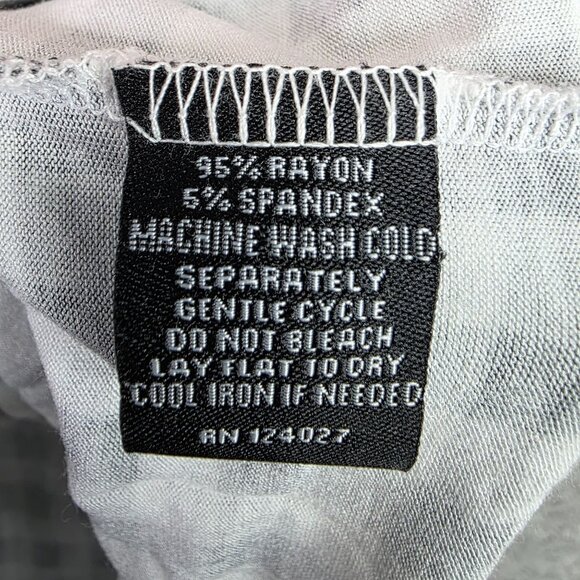 Womens Signature Studio Black & White Gingham Off-Shoulder Top Short Sleeve L - Picture 3 of 7